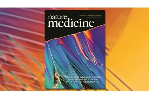 The cover of Nature Medicine features a beautiful image of crystallized DNA from Autism Speaks' MSSNG project