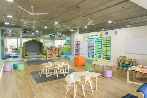 Colorful classroom for young children
