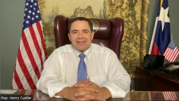 Screenshot of Rep Henry Cuellar during podcast interview