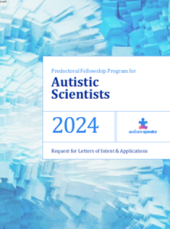 Autism Speaks 2024 Predoctoral Fellowship Program for Autistic Scientists Cover