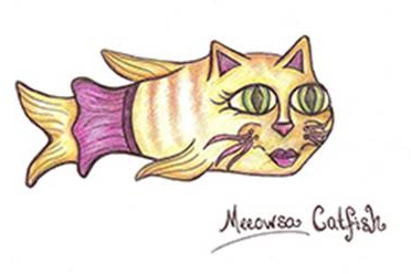 illustration of a catfish by Angel Bielinski
