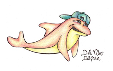 illustration of a dolphin by Angel Bielinski