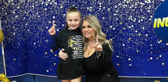 Cheerleader Scarlett and her mom Caitee