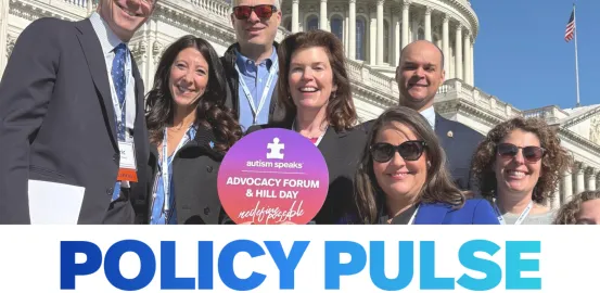 people in front of capitol with policy pulse written in front
