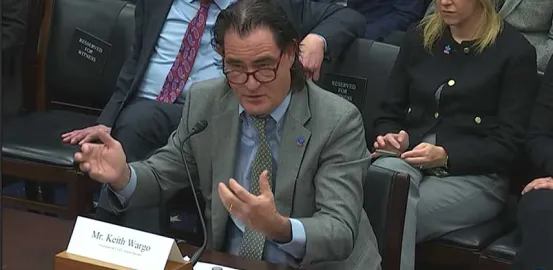 Keith Wargo testifying before Small Business subcommittee hearing 2024