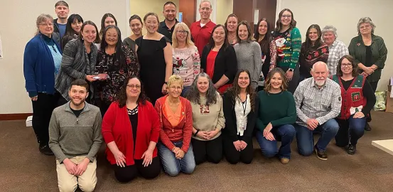 Award recipient Lindsey Carter and her colleagues at the Montana Dept. of Public Health's Behavioral Health and Developmental Disabilities Division