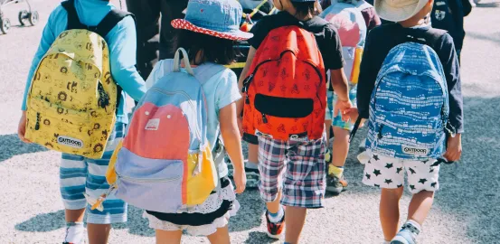 Group of children walking