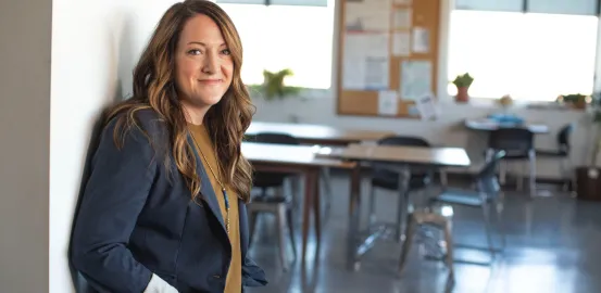 Teacher in classroom