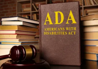 ADA written on a book