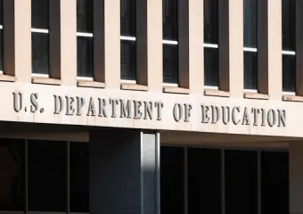 US Department of Education building and sign