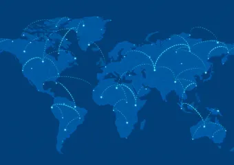 Blue world map