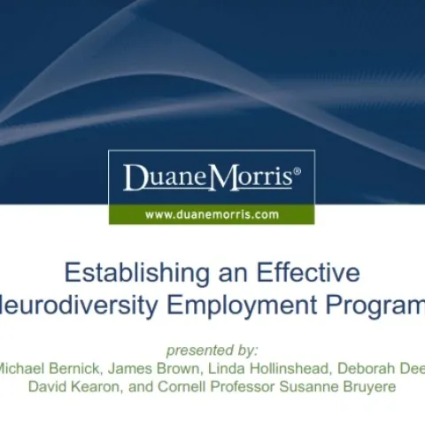 Establishing an effective neurodiversity employment program, presented by Duane Morris