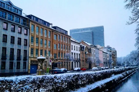 Düsseldorf, Germany during Winter