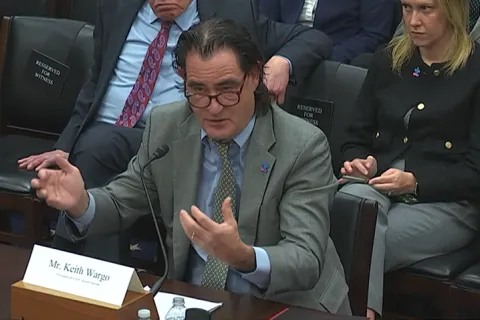 Keith Wargo testifying before Small Business subcommittee hearing 2024