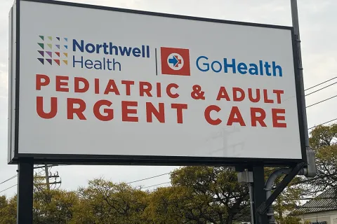 Northwell Health GoHealth Pediatric and Adult Urgent Care sign