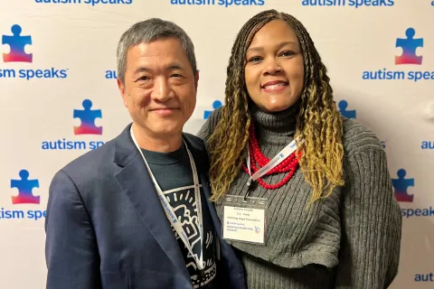 Andy Shih, Chief Science Officer at Autism Speaks, and Sabrina Vaughn, Founder of the Hatching Hope Foundation