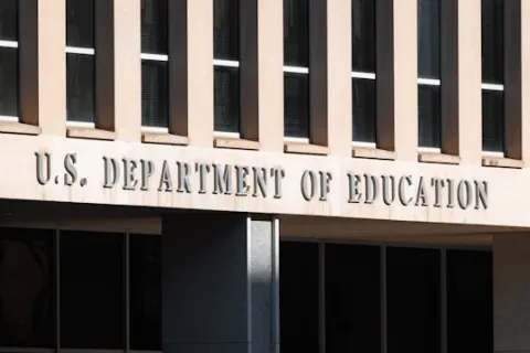 US Department of Education building and sign