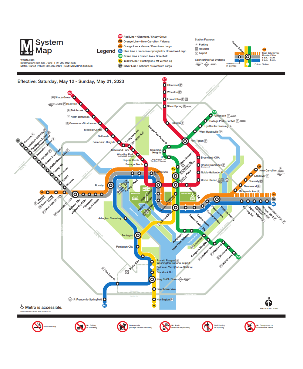 Map of DC Metro