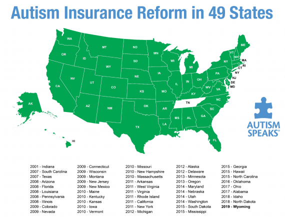 Wyoming becomes 49th state to require coverage of autism ...