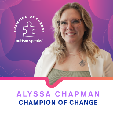 Alyssa Chapman's Autism Speaks Champion of Change headshot