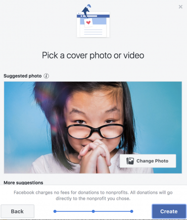 Facebook Fundraiser Step 3