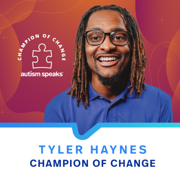 Tyler Haynes' Autism Speaks Champion of Change headshot