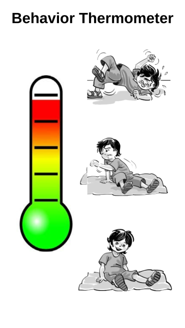 comic of a behavior thermometer to gauge your child's behavior