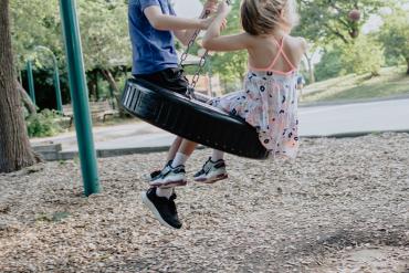 kids swinging, non verbal child