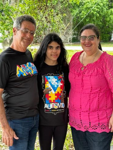 mother and father with their daughter