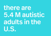 Infographic saying there are 5.4 million autistic adults in the US