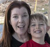 A grandmother with her autistic grandson